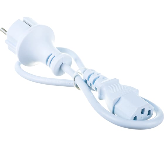 Шнур питания LANMASTER C13-Schuko, 3х0.75, 220В, 10А, белый, 0.5 метра LAN-PP13/SH-0.5-WH