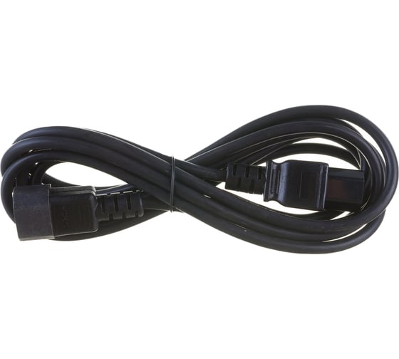 Шнур питания LANMASTER C13-C14, 3х0.75, 220В, 10А, черный, 2 метра LAN-PPM-10A-2.0 LAN-PP13/14-2.0-BK