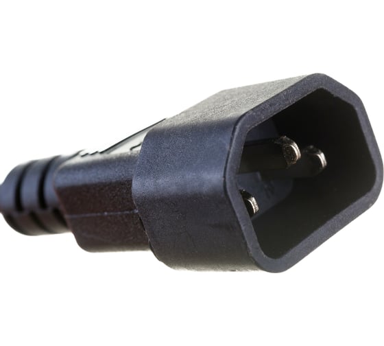 Шнур питания LANMASTER C13-C14, 3х0.75, 220В, 10А, черный, 2 метра LAN-PPM-10A-2.0 LAN-PP13/14-2.0-BK
