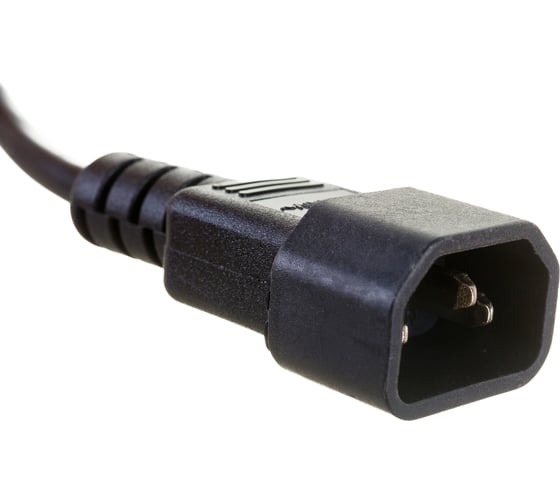 Шнур питания LANMASTER C13-C14, 3х0.75, 220В, 10А, черный, 2 метра LAN-PPM-10A-2.0 LAN-PP13/14-2.0-BK