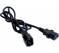 Шнур питания LANMASTER C13-C14, 3х0.75, 220В, 10А, черный, 10 метров LAN-PPM-10A-10 LAN-PP13/14-10-BK