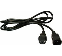 Шнур питания LANMASTER C13-C14, 3х0.75, 220В, 10А, черный, 1.5 метра LAN-PPM-10A-1.5 LAN-PP13/14-1.5-BK