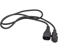 Шнур питания LANMASTER C13-C14, 3х0.75, 220В, 10А, черный, 1 метр LAN-PPM-10A-1.0 LAN-PP13/14-1.0-BK