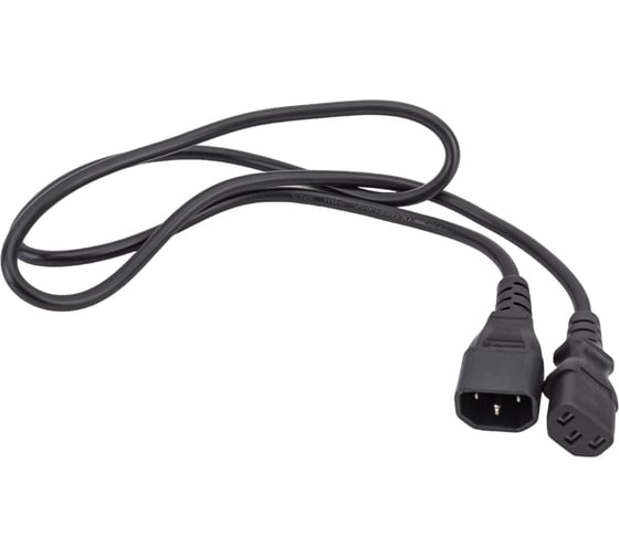 Шнур питания LANMASTER C13-C14, 3х0.75, 220В, 10А, черный, 1 метр LAN-PPM-10A-1.0 LAN-PP13/14-1.0-BK 1