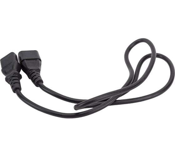 Шнур питания LANMASTER C13-C14, 3х0.75, 220В, 10А, черный, 1 метр LAN-PPM-10A-1.0 LAN-PP13/14-1.0-BK