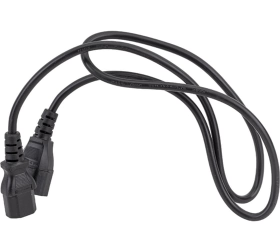 Шнур питания LANMASTER C13-C14, 3х0.75, 220В, 10А, черный, 1 метр LAN-PPM-10A-1.0 LAN-PP13/14-1.0-BK