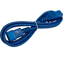 Шнур питания LANMASTER C13-C14, 3х0.75, 220В, 10А, синий, 2 метра LAN-PP13/14-2.0-BL