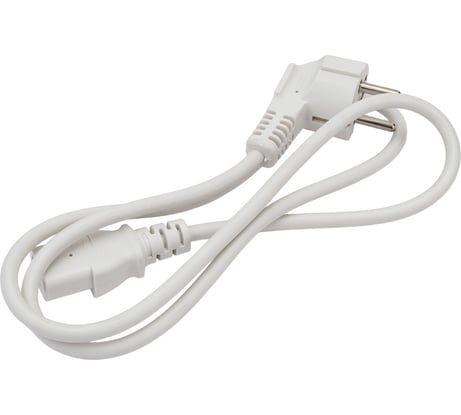 Шнур питания LANMASTER C13-Schuko , 3х0.75, 220В, 10А, белый, 1 метр LAN-PP13/SHA-1.0-WH