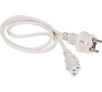 Шнур питания LANMASTER C13-Schuko, 3х0.75, 220В, 10А, белый, 1 метр LAN-PP13/SH-1.0-WH