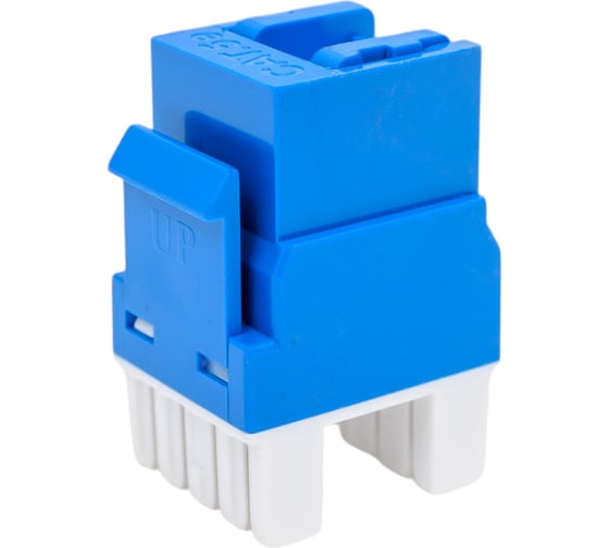 Модуль LANMASTER Keystone RJ45, кат.5e, UTP, 180 градусов, синий, LAN-OK45U5E/180P-BL 16465943