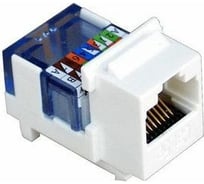 Вставка LANMASTER Keystone RJ-45, категория 5e, белая, без инструмента, LAN-TK45UTP5E-WH