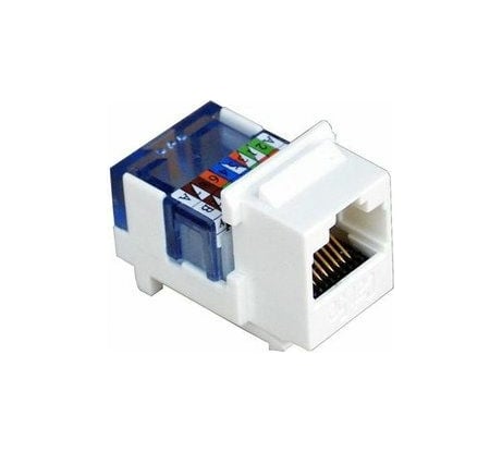Вставка LANMASTER Keystone RJ-45, категория 5e, белая, без инструмента, LAN-TK45UTP5E-WH