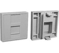 Вставка LANMASTER 45x45 на 1 кейстоун, со шторкой, серый, LAN-SIP-23N-GY