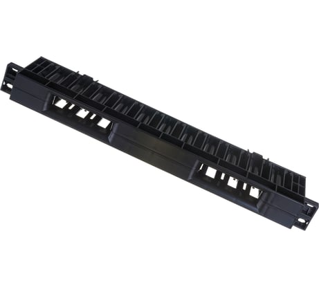 Кабельный органайзер LANMASTER 19 пластиковый, с крышкой, 1U LAN-ORG/CVP-1U