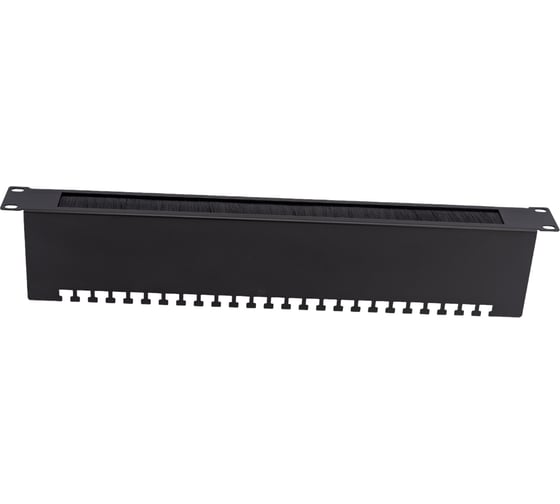 Кабельный органайзер LANMASTER 19 с щеточным вводом, 1U + скоба LAN-ORG/BPSB-1U