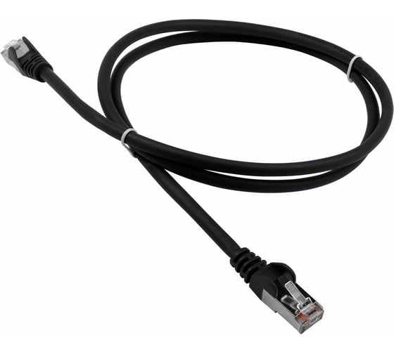 Патч-корд LANMASTER RJ45 - RJ45, 4 пары, FTP, категория 5е, 1.5 м, черный, LSZH, LAN-PC45/S5E-1.5-BK