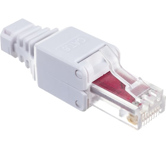 Полевой коннектор LANMASTER RJ-45 8P8C, категории 6 LAN-TMP-U6-WH