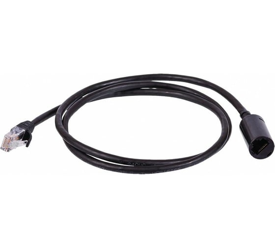 Удлинитель патч-корда LANMASTER UTP кат.5E, розетка RJ45 - вилка RJ-45, 0.5 м, черный LAN-PCEXT/U5E-0.5-BK