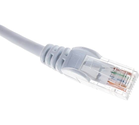 Патч-корд LANMASTER RJ45 - RJ45, 4 пары, UTP, категория 5е, 10 м, белый, LSZH, LAN-PC45/U5E-10-WH