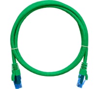 Шнур NIKOMAX, U/UTP 4 пары, категория 6, 7х0,205 мм, зеленый, 1,5м NMC-PC4UE55B-015-C-GN