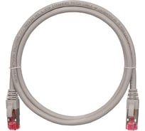 Шнур NIKOMAX, S/FTP 4 пары, категория 6a, 7х0,165 мм, серый, 0,15 м NMC-PC4SA55B-001-C-GY