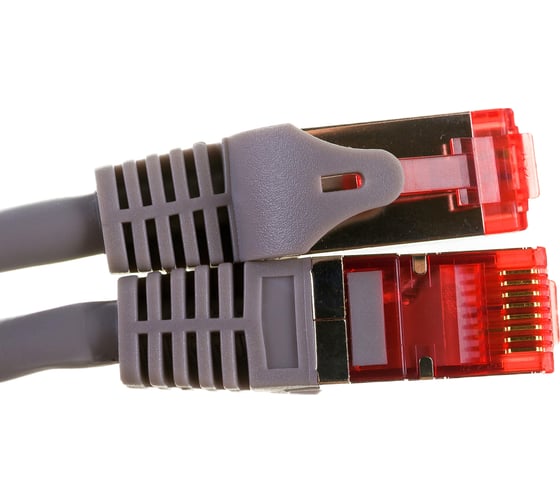 Шнур NIKOMAX, S/FTP 4 пары, категория 6a, 7х0,135 мм, светло-серый, 0,3 м NMC-PC4SA55B-ES-003-C-GY