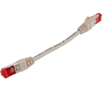 Шнур NIKOMAX, S/FTP 4 пары, категория 6a, 7х0,165 мм, PVC, серый, 0,15 м NMC-PC4SA55B-001-GY