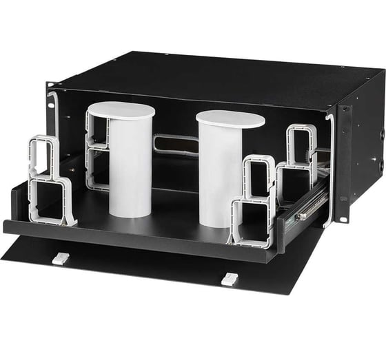 Органайзер оптических шнуров с телескопической полкой LANMASTER 19" 4U, черный LAN-FOBM-RMS-ORG4U-BK 1
