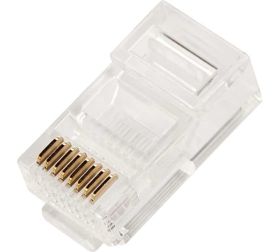 Коннектор TWT RJ45 UTP 8P8C, универсальный, cat.5e, 100 шт. в банке TWT-PL45-8P8C/JR100