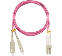 Оптический переходной шнур NIKOMAX, MM 50/125 OM4, SC/UPC-LC/UPC, двойной, 2 мм, 5 м NMF-PC2M4C2-SCU-LCU-005