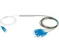 Планарный сплиттер NIKOMAX, 1x4, одномодовый, G.657.A1, SC/UPC, 0.9 мм NMF-SPP1X4A1-SCU-M