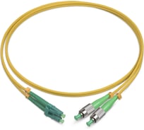 Оптический патч-корд TopLAN, дуплексный, FC/APC-LC/APC, 657A1, 1 м, DPC-TOP-657A1-FC/A-LC/A-1.0