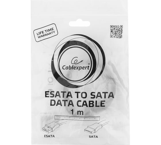 Интерфейсный кабель Cablexpert eSATA-SATA, 100см, 7pin/7pin, пакет CC-ESATA-SATA-DATA-XL