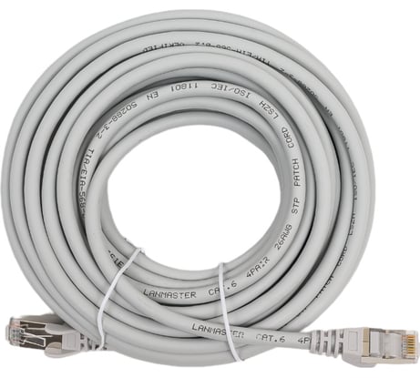 Патч-корд LANMASTER RJ45 - RJ45, 4 пары, FTP, категория 6, 7 м, серый, LSZH, LAN-PC45/S6-7.0-GY