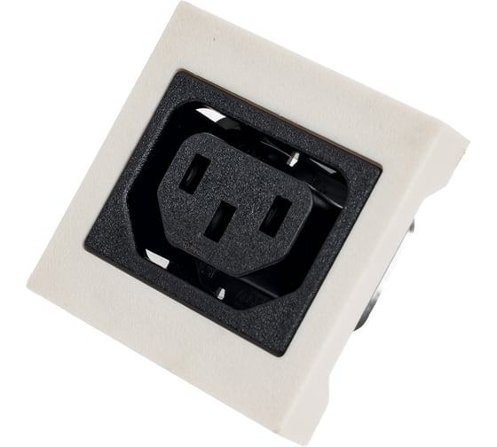 Розетка LANMASTER IEC 60320 C13, 10A, 250V, формата Mosaic, 45x45 мм LAN-SIP-23IEC-C13