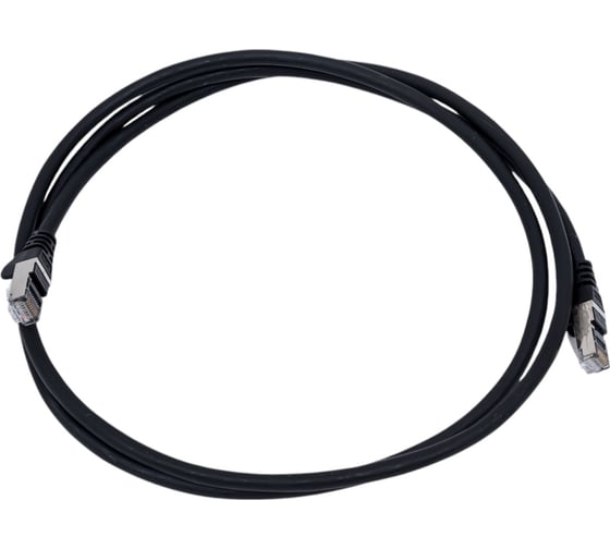 Патч-корд LANMASTER RJ45 - RJ45, 4 пары, S/FTP, категория 6A, 1.5 м, черный, LSZH, LAN-PC45/S6A-1.5-BK