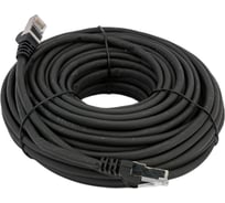 Патч-корд LANMASTER RJ45 - RJ45, 4 пары, FTP, категория 5е, 15 м, черный, LSZH, LAN-PC45/S5E-15-BK