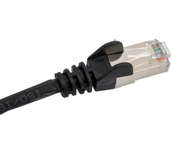 Патч-корд LANMASTER RJ45 - RJ45, 4 пары, FTP, категория 5е, 15 м, черный, LSZH, LAN-PC45/S5E-15-BK