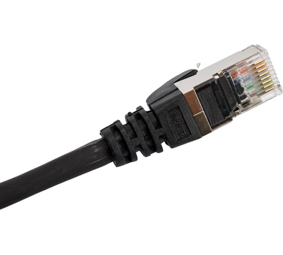 Патч-корд LANMASTER RJ45 - RJ45, 4 пары, FTP, категория 5е, 15 м, черный, LSZH, LAN-PC45/S5E-15-BK