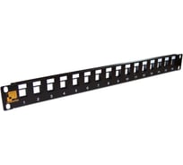 Наборная патч-панель LANMASTER 19, экранированная, 16 портов, 1U, LAN-PP16OK-STP