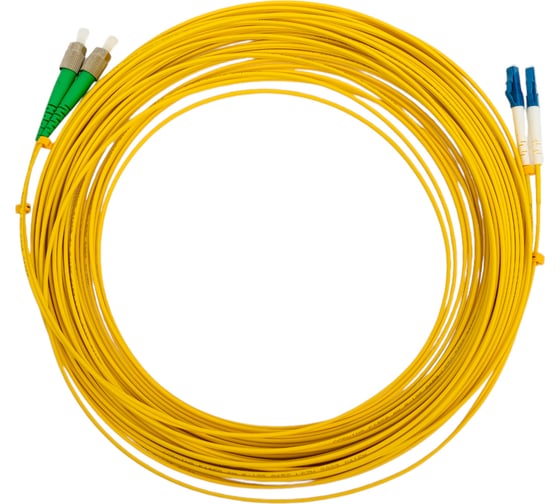 Оптический патч-корд TopLAN, дуплексный, FC/APC-LC/UPC, SM 9/125, 20 м, DPC-TOP-652-FC/A-LC/U-20