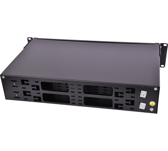 Оптический бокс ЦМО портов: 48, SC/LC, 2U, чёрный, БОН-19-2-48-В-9005