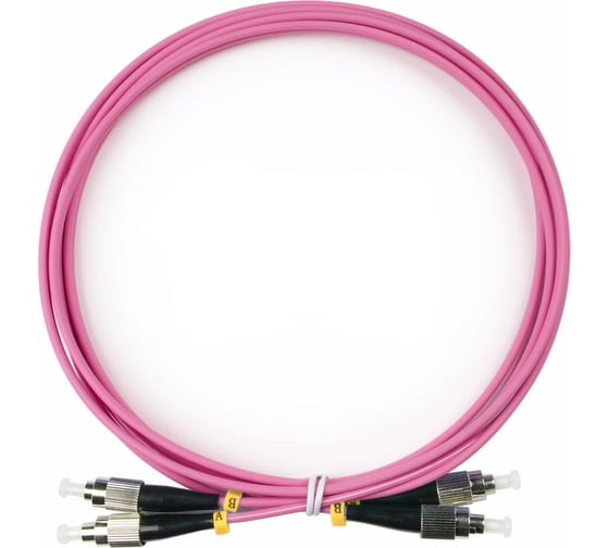 Оптический патч-корд TopLAN дуплексный MM 50/125, 2 м, DPC-TOP-OM4-FC/P-FC/P-2.0