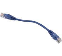 Патч-корд RJ45 - RJ45, 4 пары, UTP, категория 5е, 0.15 м, синий, TWT-45-45-0.15-BL 16466219