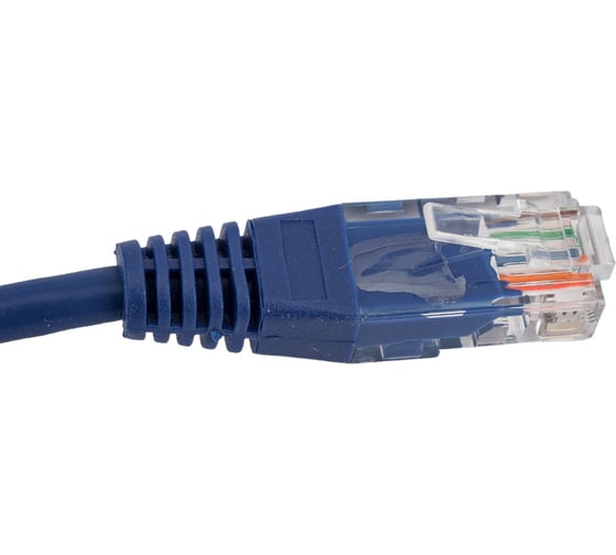 Патч-корд RJ45 - RJ45, 4 пары, UTP, категория 5е, 0.15 м, синий, TWT-45-45-0.15-BL