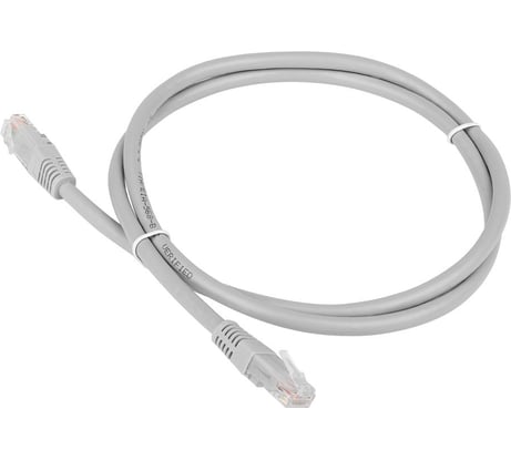 Патч-корд RJ45 - RJ45, 4 пары, UTP, категория 6, 10 м, серый, TWT-45-45-10/6-GY