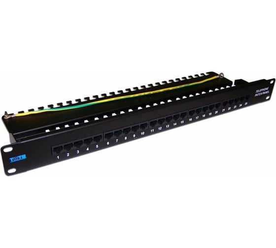 Телефонная патч-панель 19, 25 портов RJ-45, категория 3, 1U, TWT-PP25TEL45