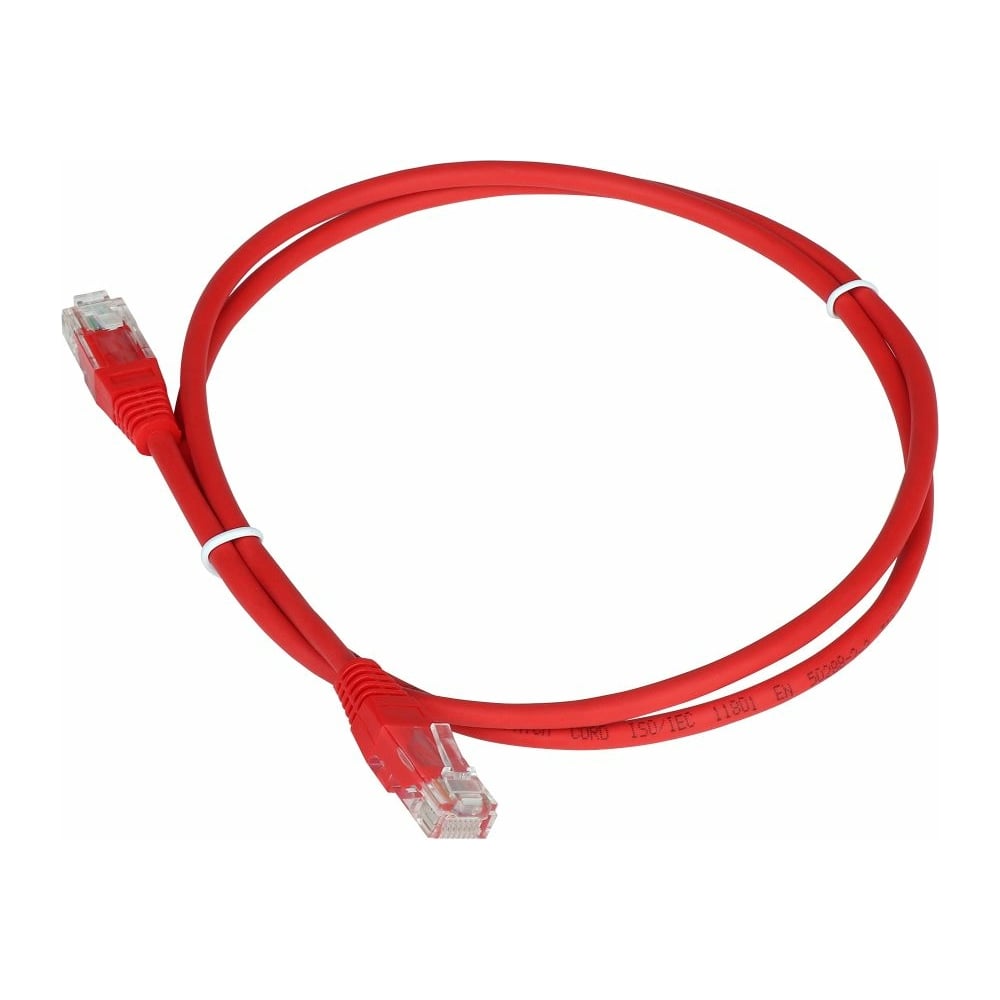 Патч-корд RJ45 - RJ45, 4 пары, UTP, категория 5е, 10 м, красный, TWT-45 ...