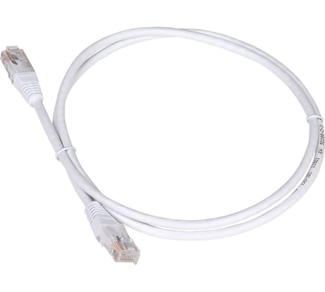 Патч-корд RJ45 - RJ45, 4 пары, UTP, категория 5е, 0.15 м, белый, TWT-45-45-0.15-WH