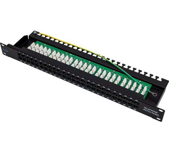 Телефонная патч-панель 19 , 50 портов RJ-12, категория 3, 1U, TWT-PP50TEL12